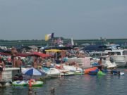 Lake Martin&nbsp;crowd with flags
